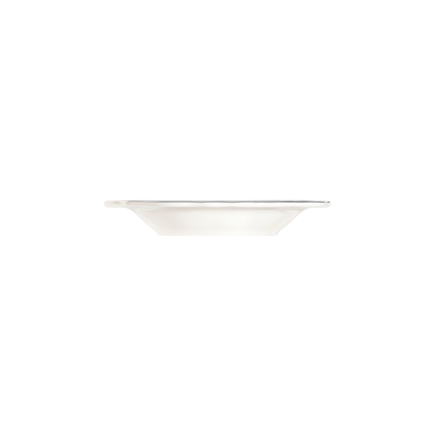 Service de table 24 pièces en porcelaine, blanc/argenté
