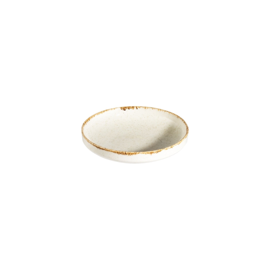 Service de table 24 pièces en porcelaine, blanc/beige