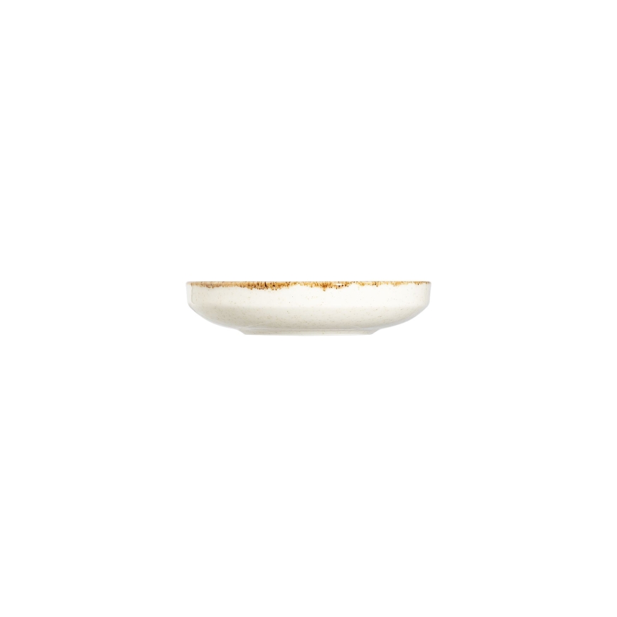 Service de table 24 pièces en porcelaine, blanc/beige