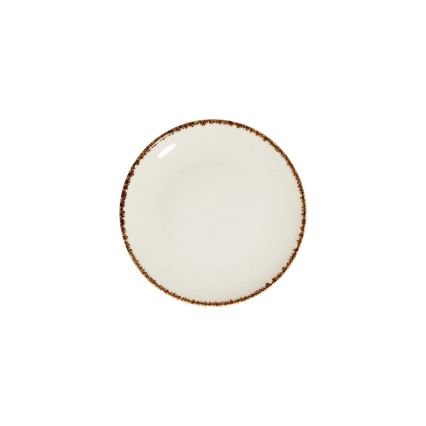 Service de table 24 pièces en porcelaine, blanc/beige