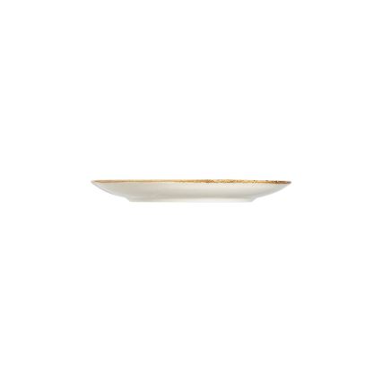 Service de table 24 pièces en porcelaine, blanc/beige