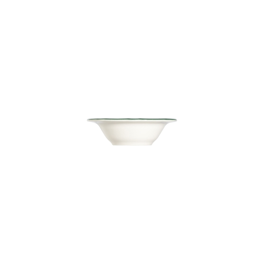 Service de table 24 pièces en porcelaine, blanc et vert