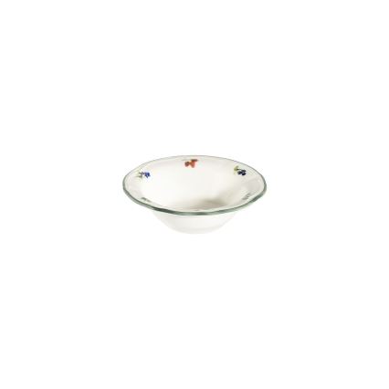 Service de table 24 pièces en porcelaine, blanc et vert