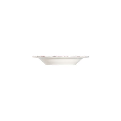 Service de table 24 pièces en porcelaine, blanc/rose
