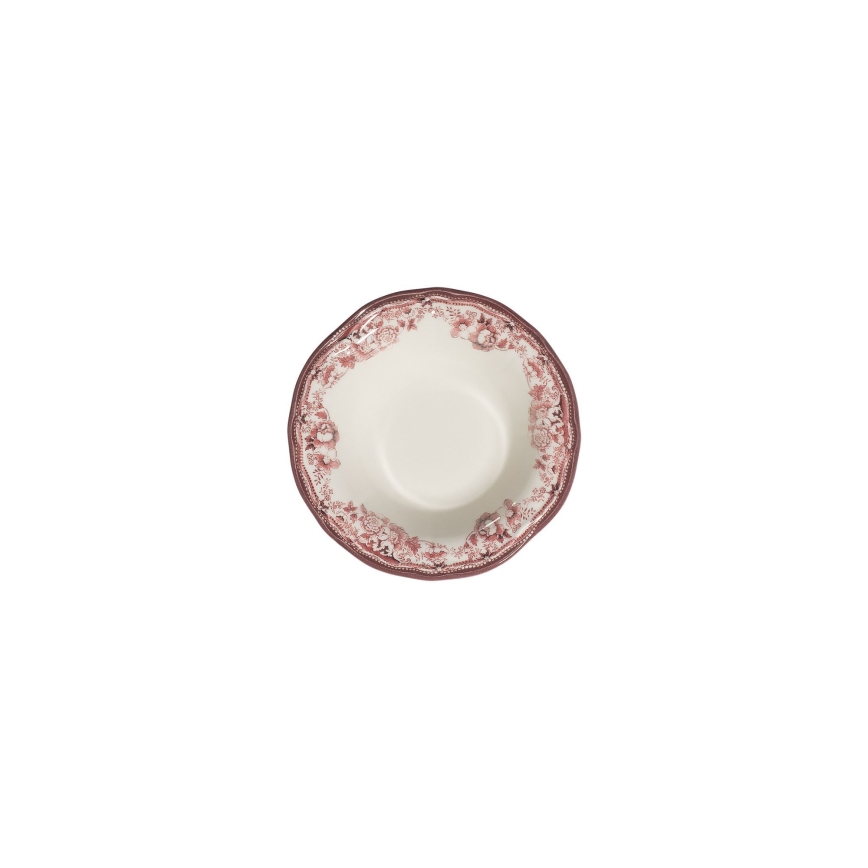 Service de table 24 pièces en porcelaine, blanc/rose