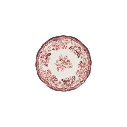 Service de table 24 pièces en porcelaine, blanc/rose