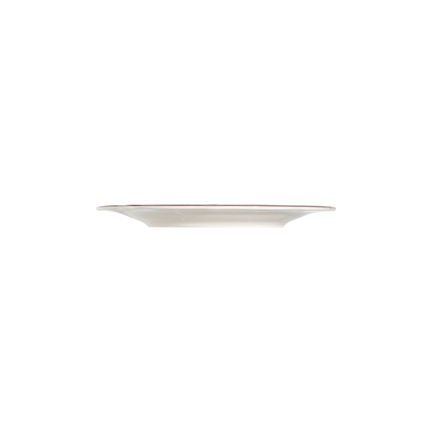 Service de table 24 pièces en porcelaine, blanc/rose