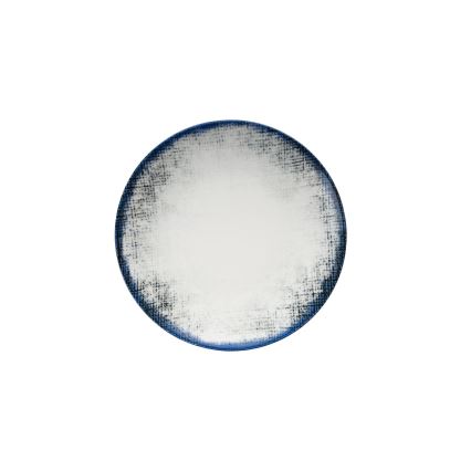 Service de table 24 pièces en porcelaine blanche et bleue