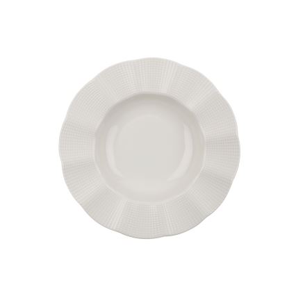 Service de table 24 pièces en porcelaine blanche