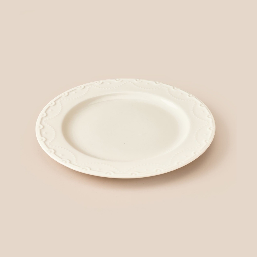 Service de table 24 pièces en porcelaine blanche