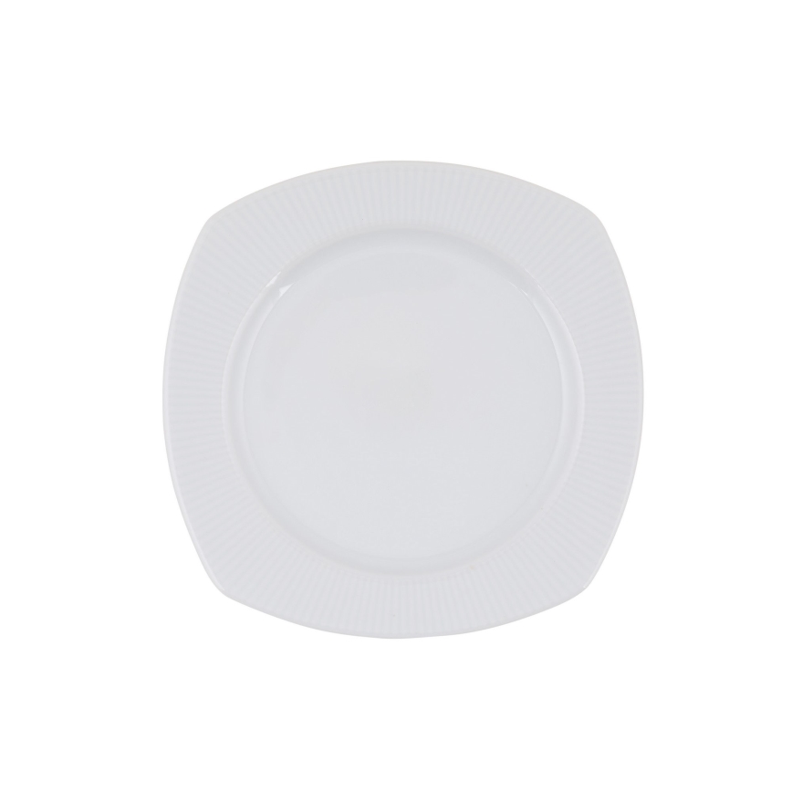 Service de table 24 pièces en porcelaine blanche