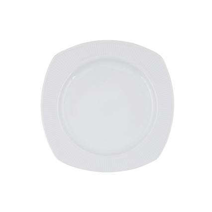 Service de table 24 pièces en porcelaine blanche