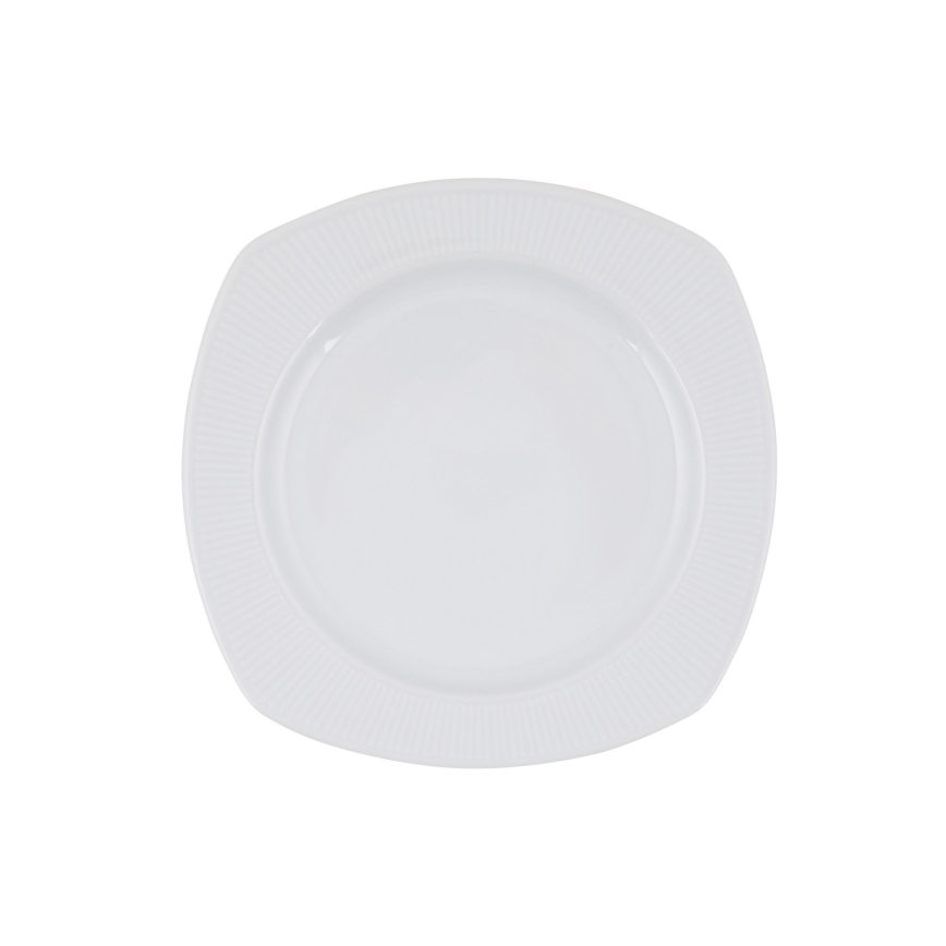Service de table 24 pièces en porcelaine blanche