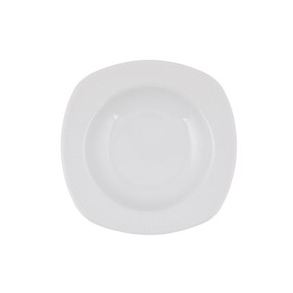 Service de table 24 pièces en porcelaine blanche