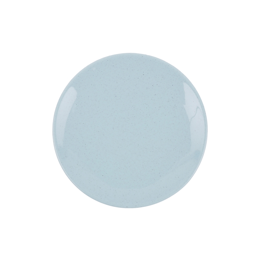 Service de table 24 pièces en porcelaine, bleu élégant