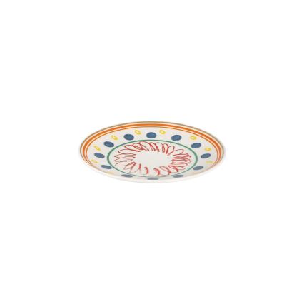 Service de table 24 pièces en porcelaine, multicolore