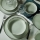 Service de table 24 pièces en porcelaine, vert