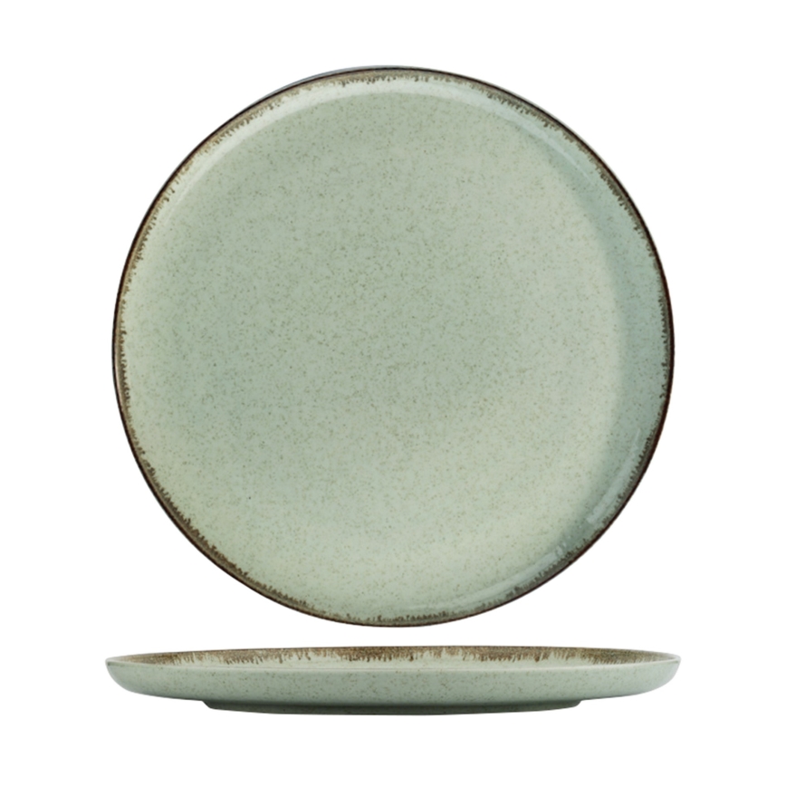 Service de table 24 pièces en porcelaine, vert