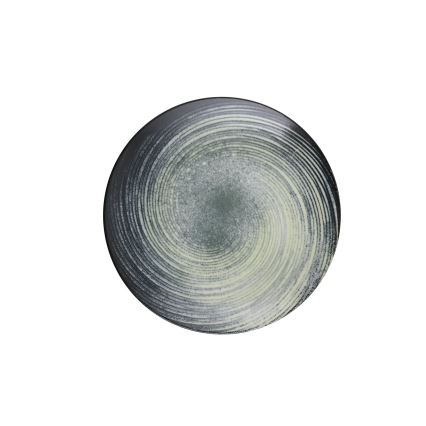 Service de table 24 pièces en porcelaine, vert/noir