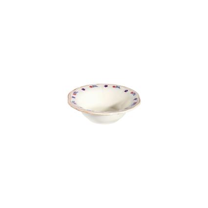 Service de table 24 pièces en porcelaine — blanc, bleu et rouge