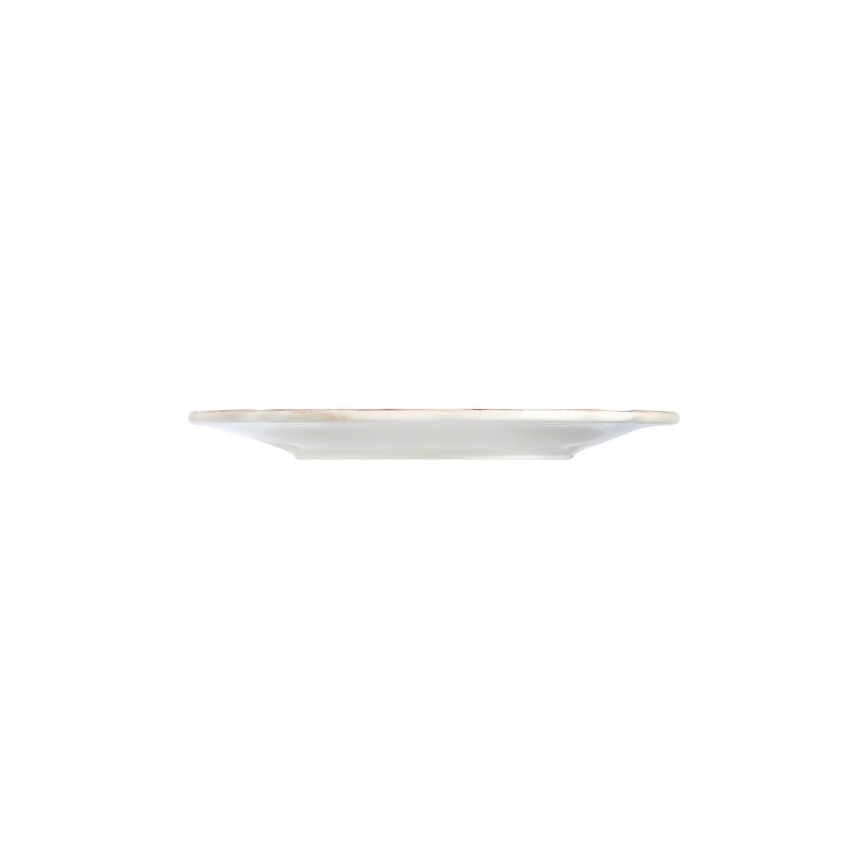 Service de table 24 pièces en porcelaine — blanc, bleu et rouge