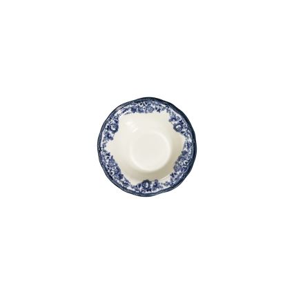 Service de table 24 pièces en porcelaine — blanc et bleu