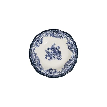 Service de table 24 pièces en porcelaine — blanc et bleu