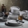 Service de table 24 pièces gris/porcelaine
