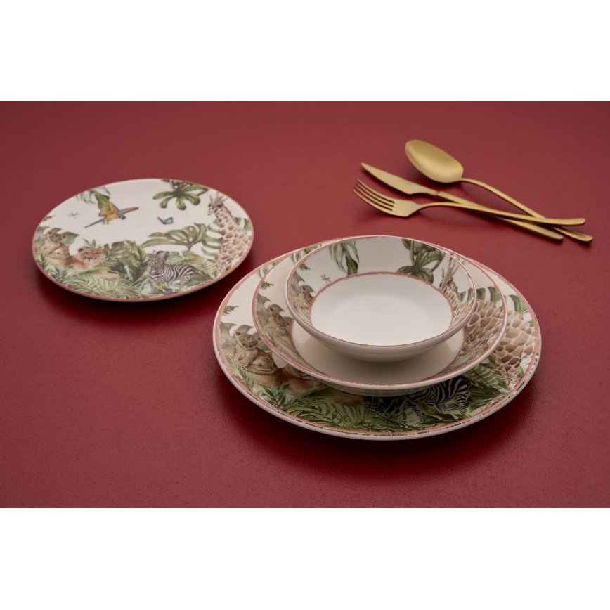 Service de table 24 pièces multicolore/céramique