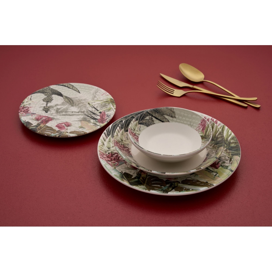 Service de table 24 pièces multicolore/céramique