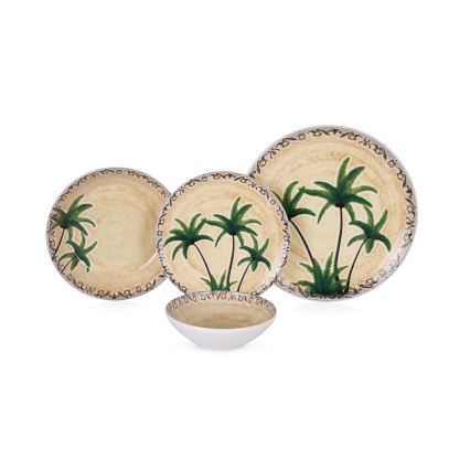 Service de table 24 pièces multicolore/céramique