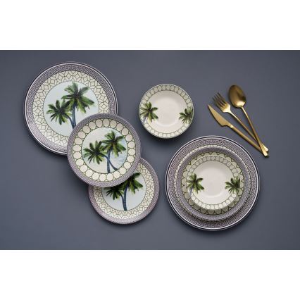 Service de table 24 pièces multicolore / céramique