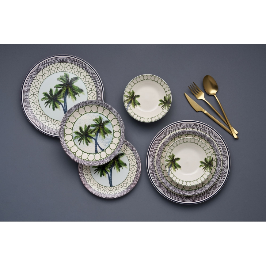 Service de table 24 pièces multicolore / céramique