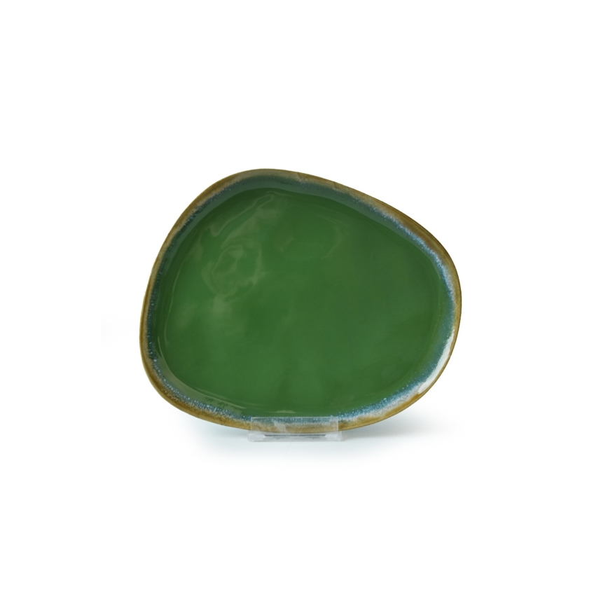 Service de table 24 pièces multicolore en grès