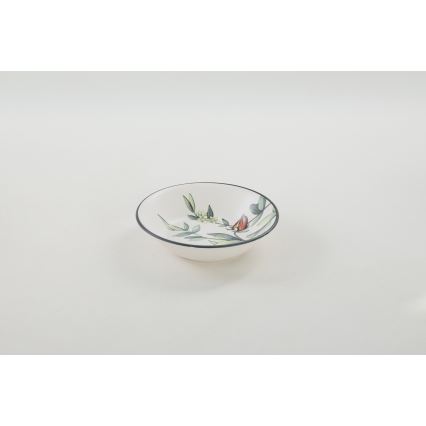 Service de table 24 pièces, multicolore, en grès