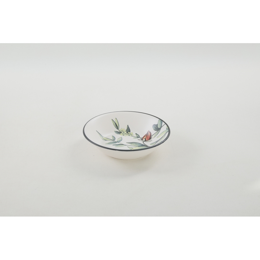 Service de table 24 pièces, multicolore, en grès