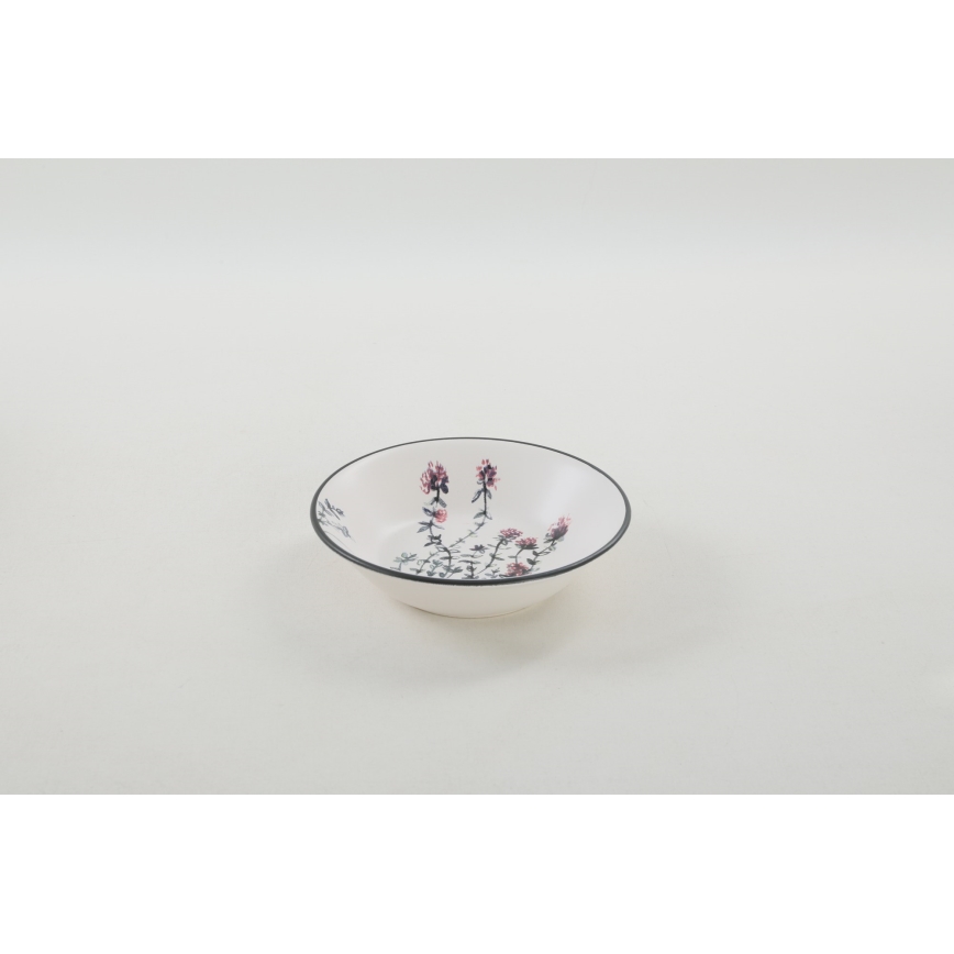 Service de table 24 pièces, multicolore, en grès