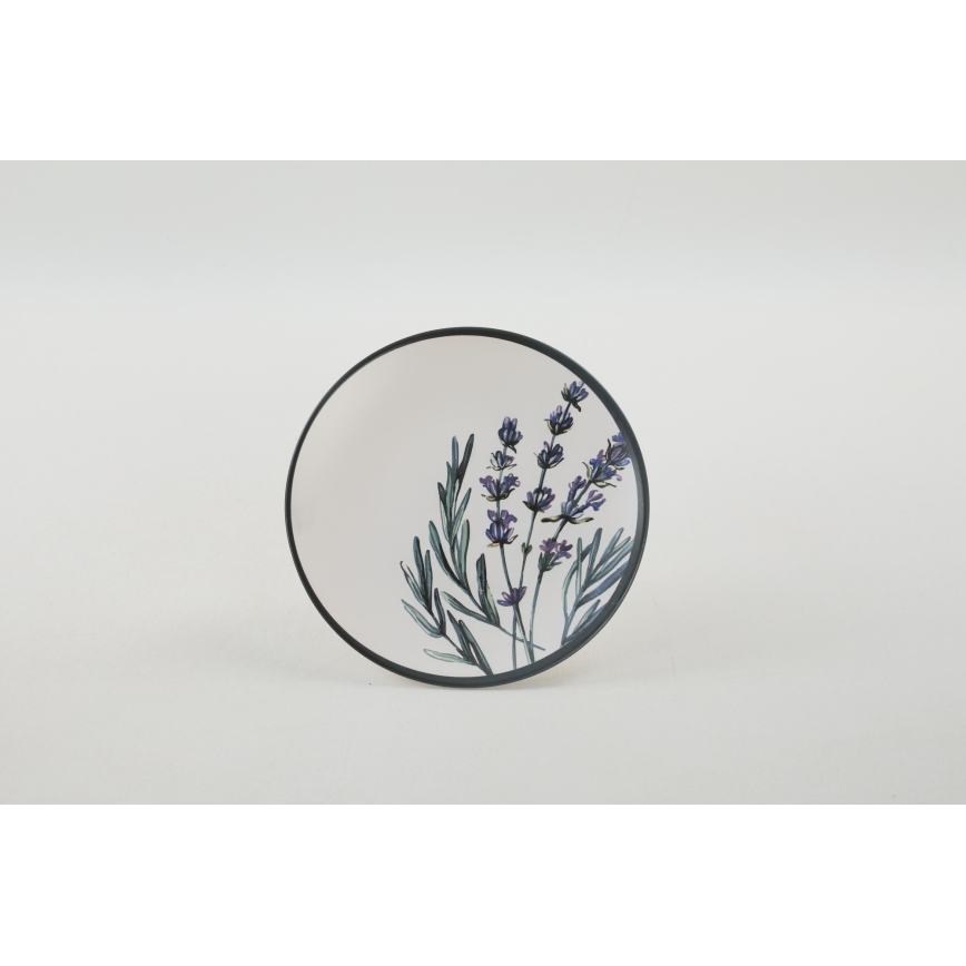 Service de table 24 pièces, multicolore, en grès