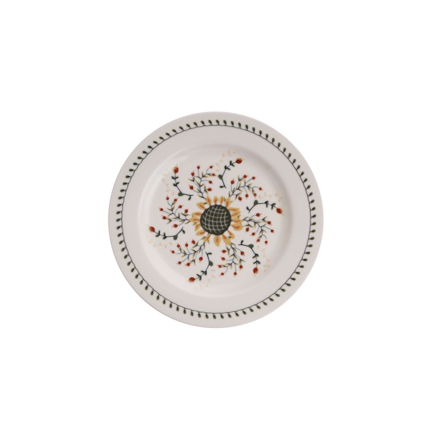 Service de table 24 pièces multicolore en porcelaine