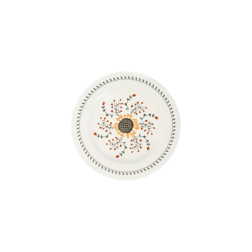 Service de table 24 pièces multicolore en porcelaine