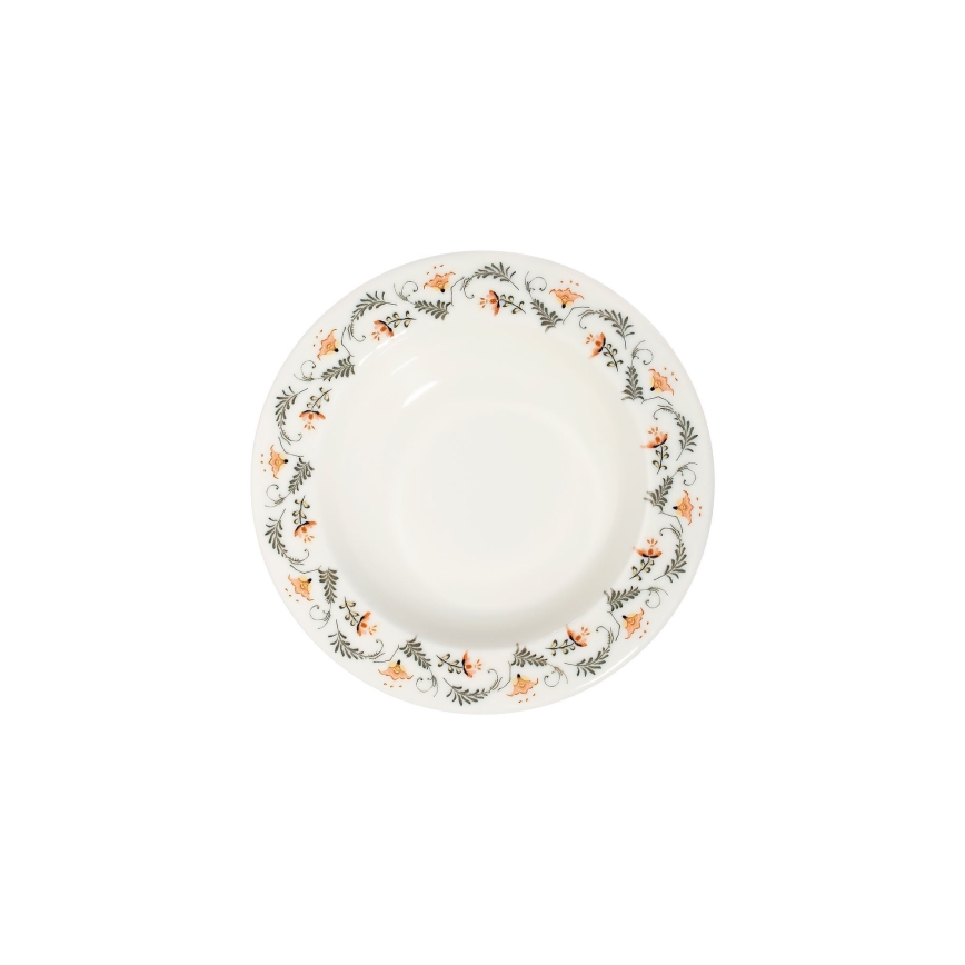 Service de table 24 pièces multicolore en porcelaine