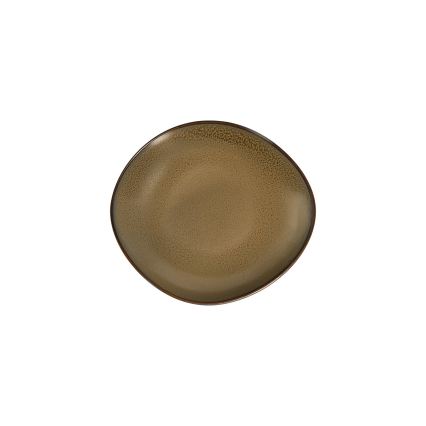 Service de table 24 pièces, multicolore/marron, en porcelaine