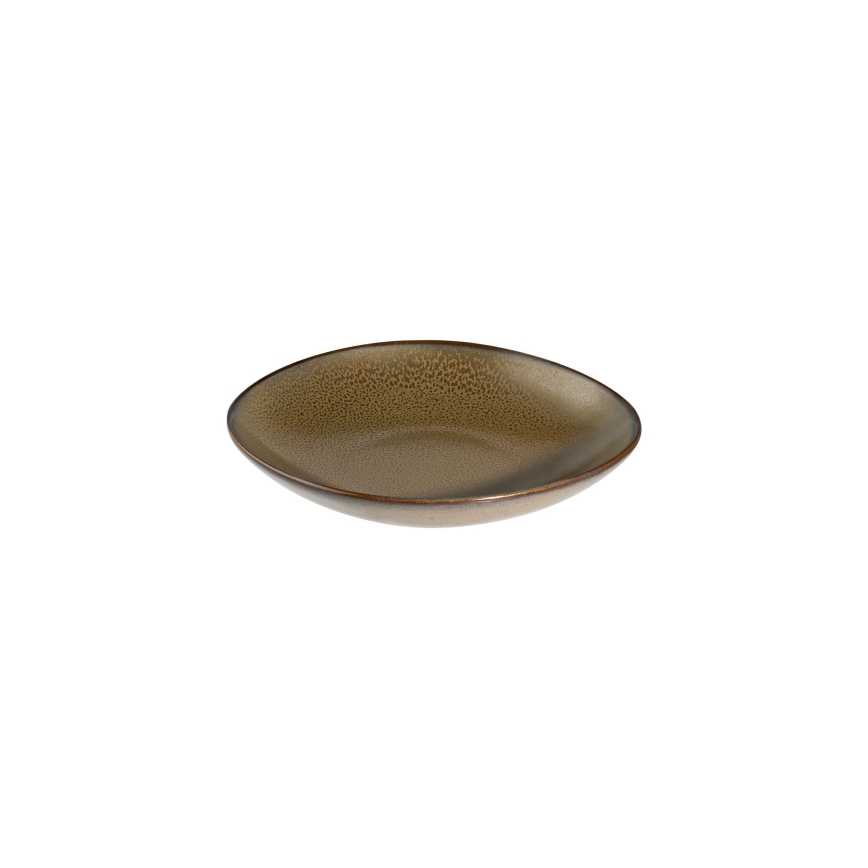 Service de table 24 pièces, multicolore/marron, en porcelaine