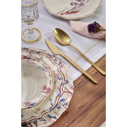 Service de table 24 pièces multicolore/porcelaine