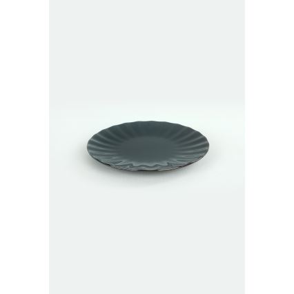 Service de table 24 pièces noir en grès