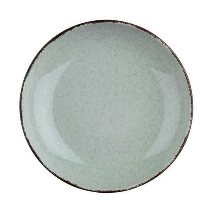 Service de table 24 pièces vert/porcelaine
