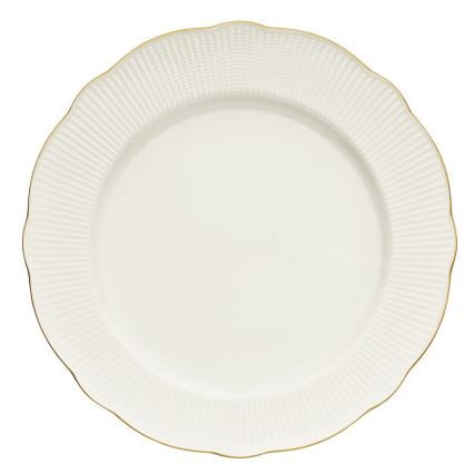 Service de table 26 pièces blanc/doré/porcelaine