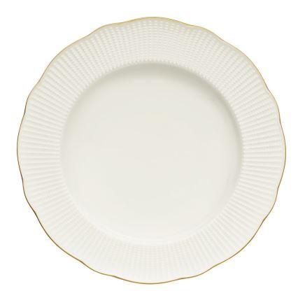 Service de table 26 pièces blanc/doré/porcelaine
