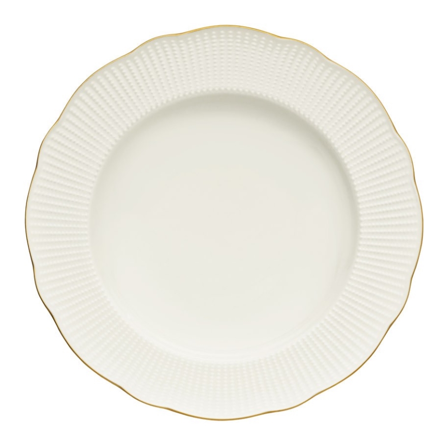 Service de table 26 pièces blanc/doré/porcelaine