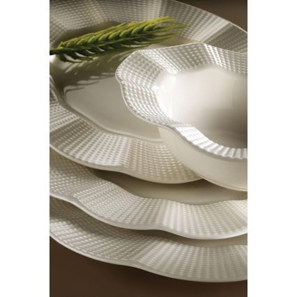 Service de table 26 pièces en porcelaine blanche